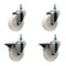 Service Caster 4 Inch Nylon 10 MM Threaded Stem Caster Set 2 Brakes SCC SCC-TS20S414-NYS-M1015-2-PLB-2 - alternate 1